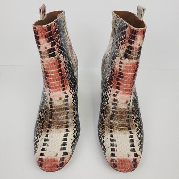 Korks Snake Print Leather Boots 6 - Picture 2 of 10